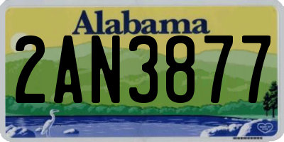 AL license plate 2AN3877