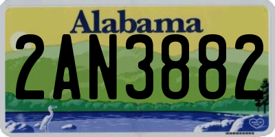 AL license plate 2AN3882