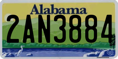 AL license plate 2AN3884