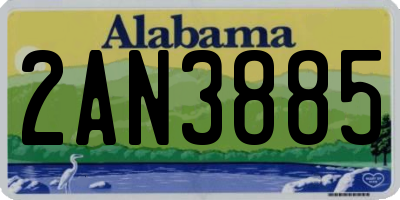 AL license plate 2AN3885