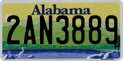 AL license plate 2AN3889