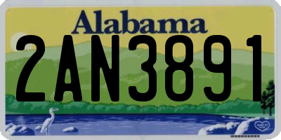 AL license plate 2AN3891