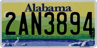 AL license plate 2AN3894