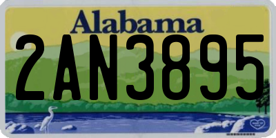 AL license plate 2AN3895