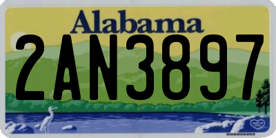 AL license plate 2AN3897