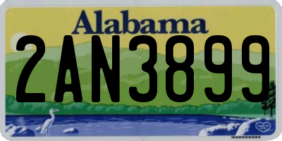 AL license plate 2AN3899