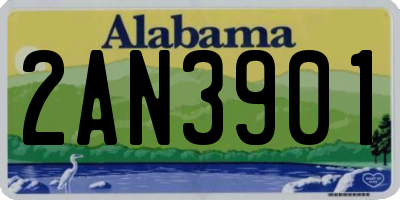 AL license plate 2AN3901