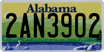 AL license plate 2AN3902