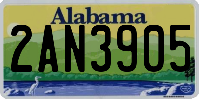 AL license plate 2AN3905