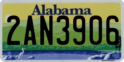 AL license plate 2AN3906