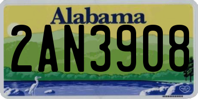 AL license plate 2AN3908