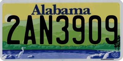 AL license plate 2AN3909
