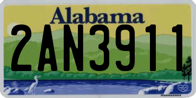 AL license plate 2AN3911