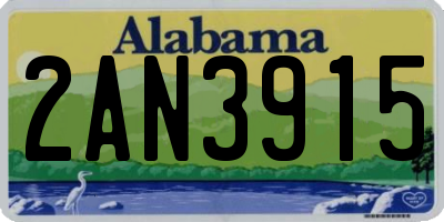 AL license plate 2AN3915