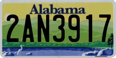 AL license plate 2AN3917