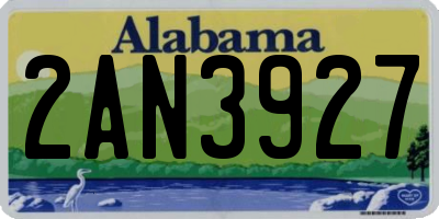 AL license plate 2AN3927