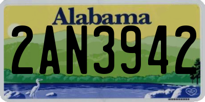 AL license plate 2AN3942