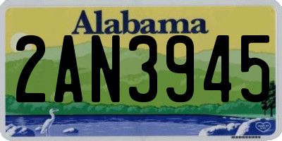 AL license plate 2AN3945