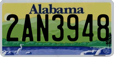 AL license plate 2AN3948