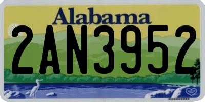 AL license plate 2AN3952