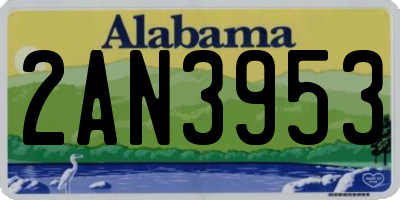 AL license plate 2AN3953