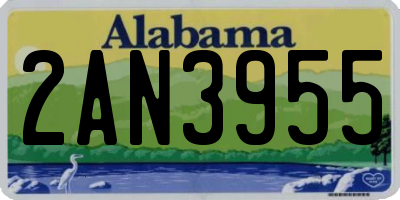 AL license plate 2AN3955