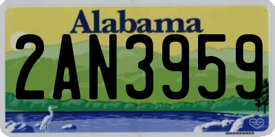 AL license plate 2AN3959