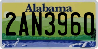 AL license plate 2AN3960