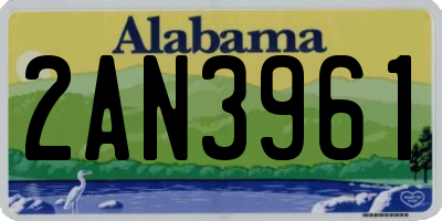 AL license plate 2AN3961
