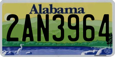 AL license plate 2AN3964