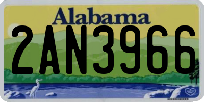 AL license plate 2AN3966