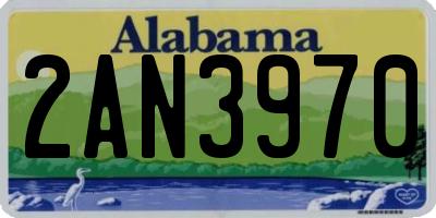 AL license plate 2AN3970