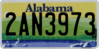 AL license plate 2AN3973