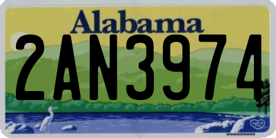AL license plate 2AN3974
