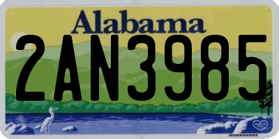 AL license plate 2AN3985