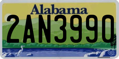 AL license plate 2AN3990