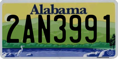 AL license plate 2AN3991