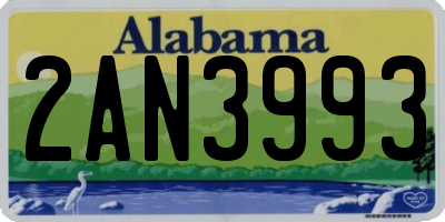 AL license plate 2AN3993
