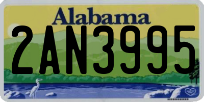 AL license plate 2AN3995
