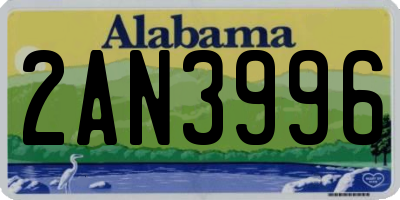 AL license plate 2AN3996