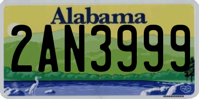 AL license plate 2AN3999