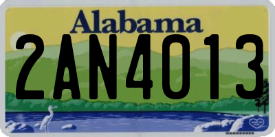 AL license plate 2AN4013