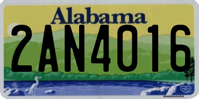 AL license plate 2AN4016