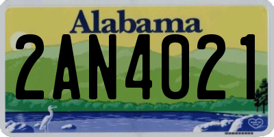 AL license plate 2AN4021
