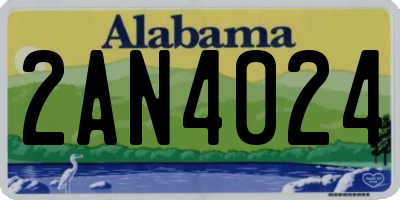 AL license plate 2AN4024