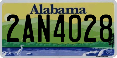 AL license plate 2AN4028