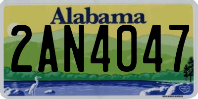 AL license plate 2AN4047