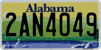 AL license plate 2AN4049