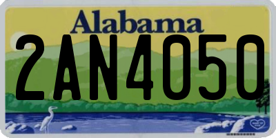 AL license plate 2AN4050