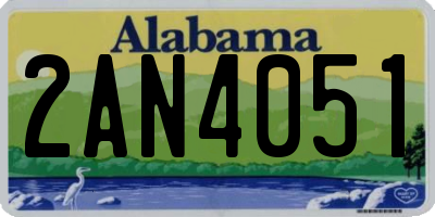 AL license plate 2AN4051